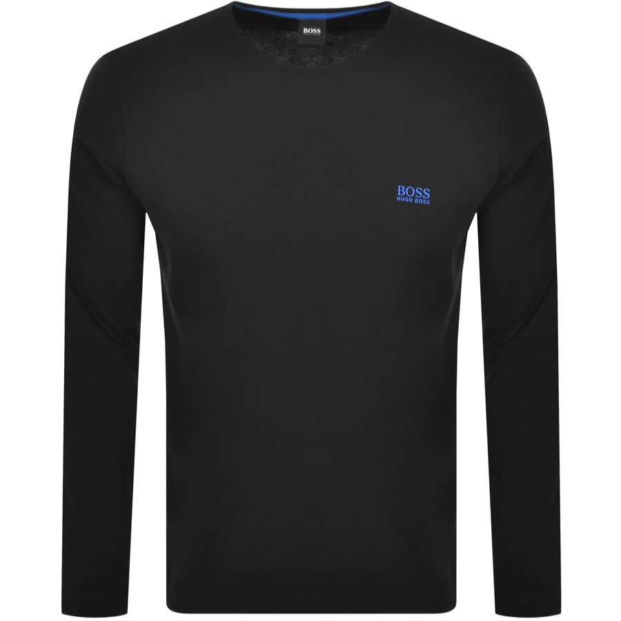 Alternative Image for ProductBOSS Lounge Long Sleeve Crew Neck T Shirt Black1